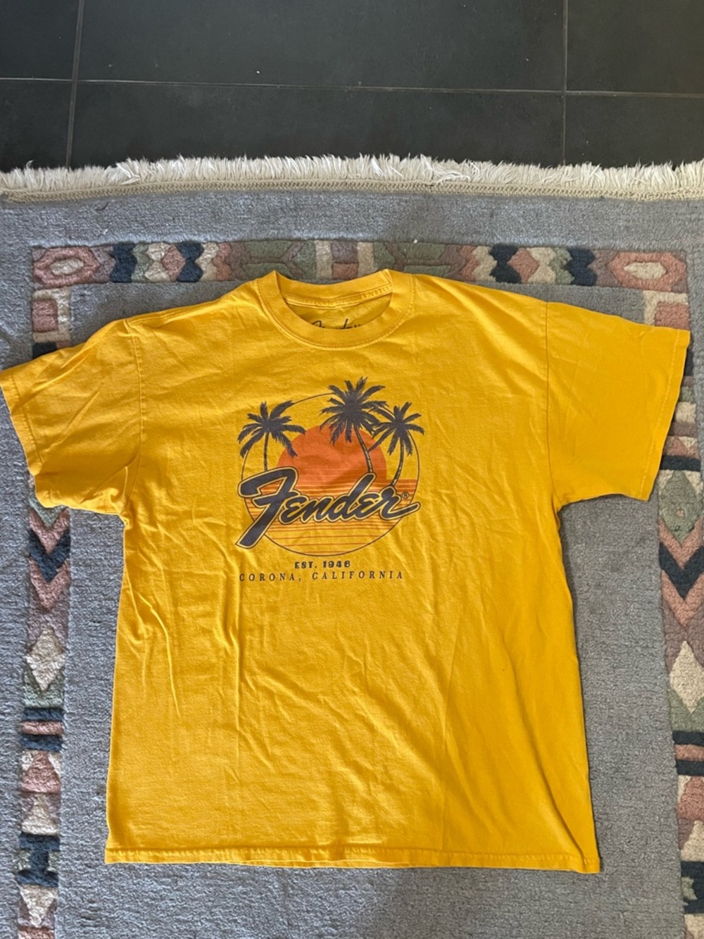 Fender Yellow Palm Sunset Graphic Tee